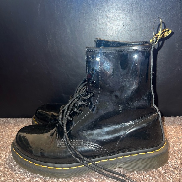 Dr. Martens Black Combat Boots - Picture 2 of 2